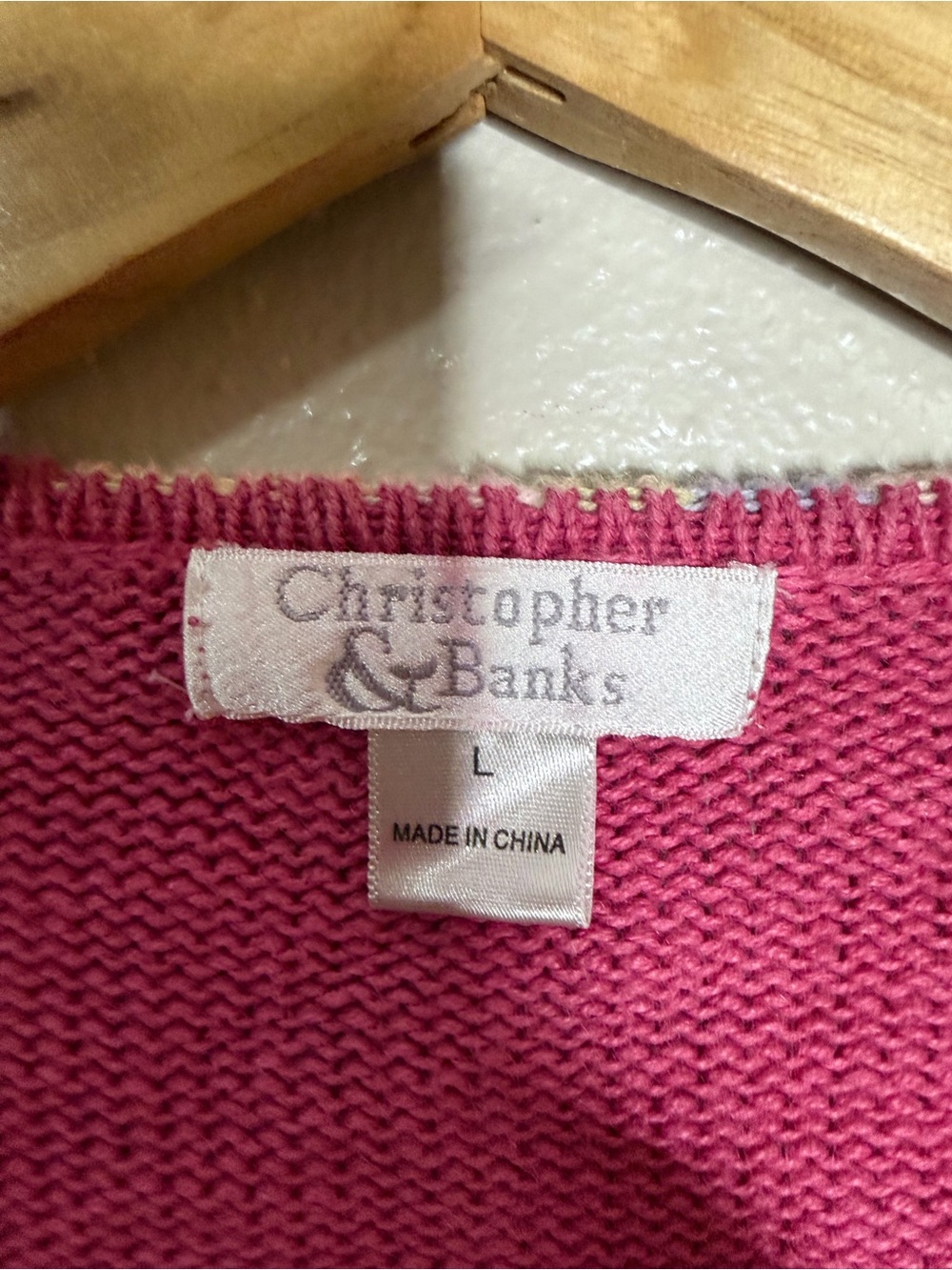 Vintage Cat Embroidered Full Zip Cardigan Pink Sweater - Picture 7 of 9